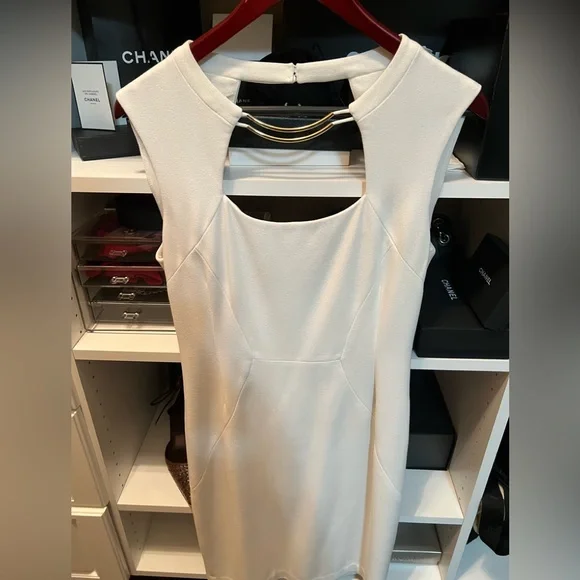 BCBG MAXAZRIA Off White dress midi dress Sz10 - Picture 3 of 14